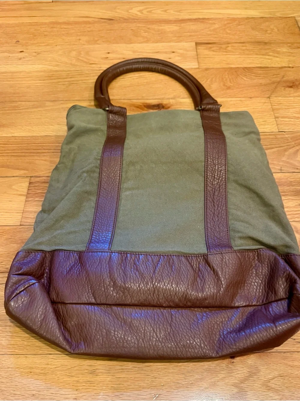 Vintage Billabong Canvas and Leather Tote Bag